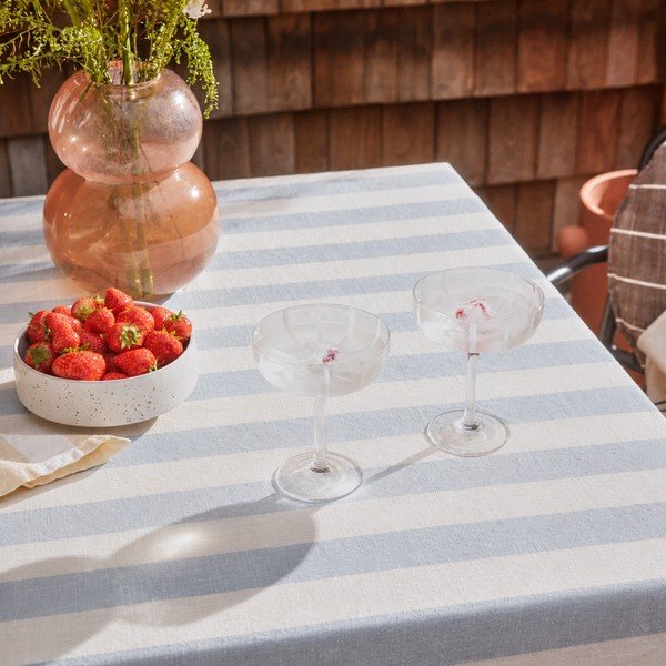 Față de masă din bumbac organic 140x200 cm Striped – OYOY Living Design-image-1