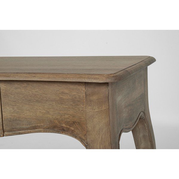 Masă consolă în culoare naturală închisă din lemn de mango 40x100 cm Domitille – Bizzotto-image-4