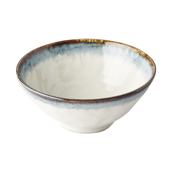 Bol din ceramică pentru udon / tăiței japonezi MIJ Aurora, ø 20 cm, alb