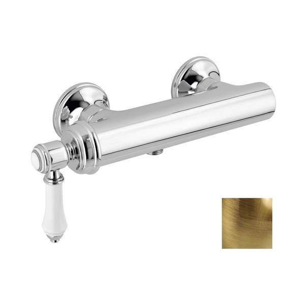 Baterie în culoarea bronzului pentru duș cu montare pe perete (1 ieșire) Vienna – Sapho