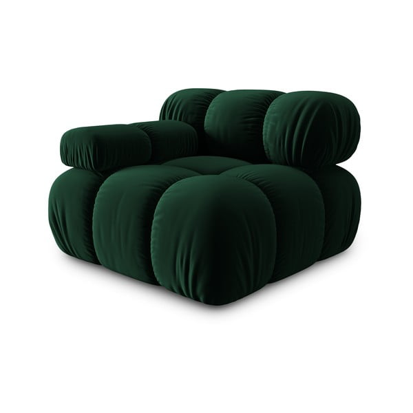 Modul pentru canapea verde cu tapițerie din catifea (colț stânga) Bellis – Micadoni Home-image-3