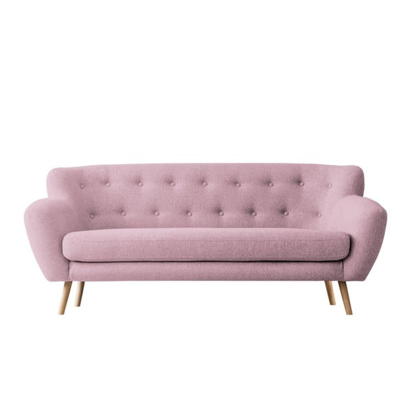Canapea cu 3 locuri Kooko Home Pop, roz 