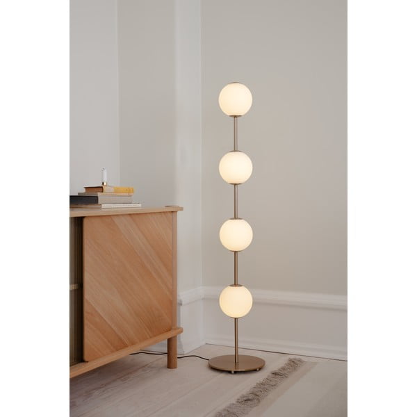 Lampadar alămiu LED cu intensitate reglabilă cu abajur din sticlă (înălțime 128 cm) Audrey Floor – UMAGE-image-2