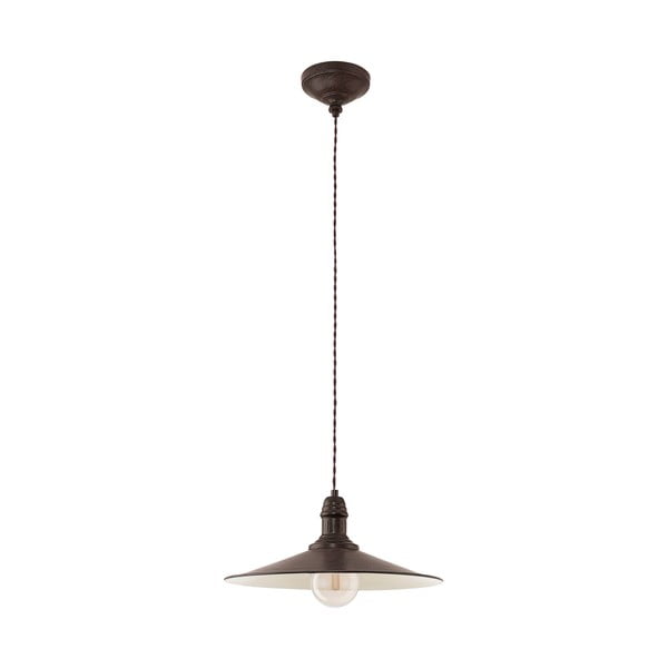 Lustră maro închis cu abajur din metal ø 36 cm STOCKBURY – EGLO