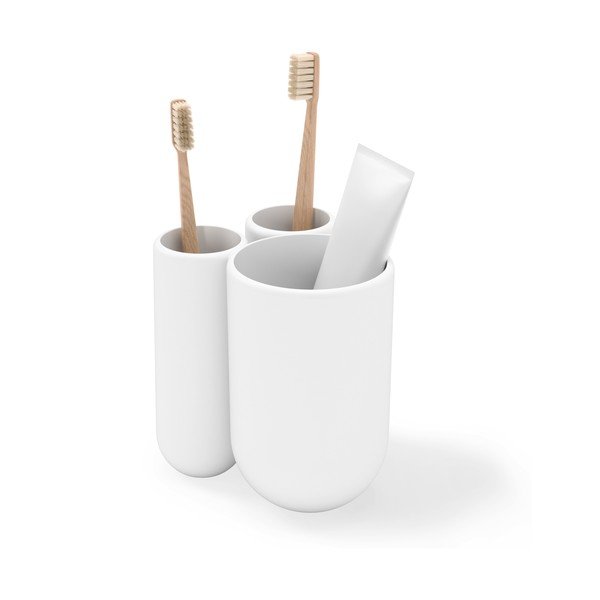 Suport pentru periuța de dinți alb din plastic Touch – Umbra