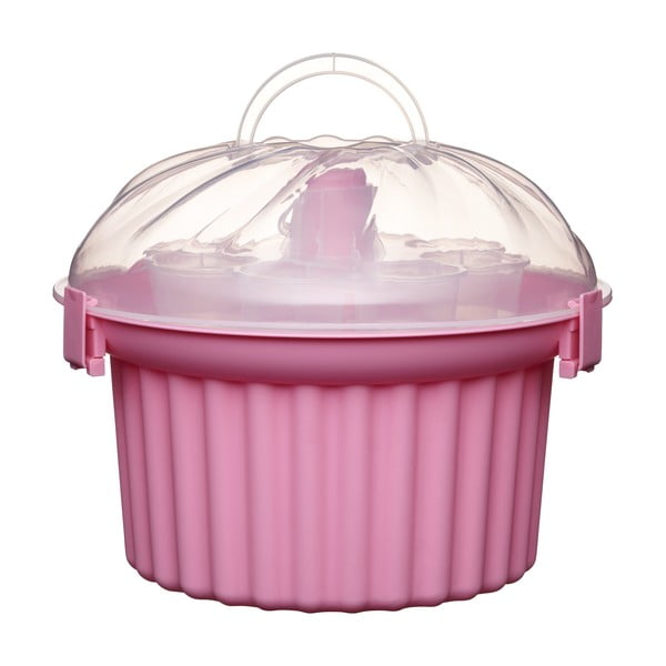 Vas portabil cu capac cu 3 etaje pentru brioșe Kitchen Craft Sweetly Does It-image-3