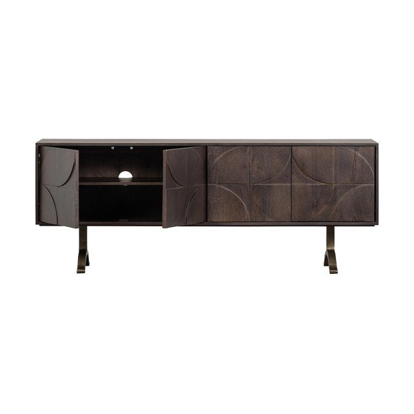 Comodă TV maro închis din lemn de mango 180x70x40 cm Draw – WOOOD-image-2