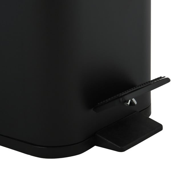 Coș de gunoi negru mat cu pedală din oțel 5 l   Erik – Spirella-image-4