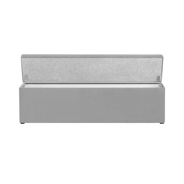 Bancă pentru pat cu spațiu de depozitare Kooko Home Manna, 47 x 180 cm, gri-image-4