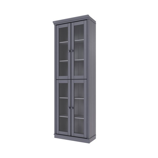 Vitrină gri din lemn de pin 74x223x37 cm Anita – Støraa-image-3