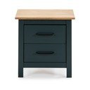 Noptieră albastru-închis din lemn masiv de pin Miranda – Marckeric