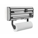 Dispenser pentru prosoape de bucătărie din hârtie și folie de aluminiu argintiu de montat pe perete din metal Parat Royal – LEIFHEIT