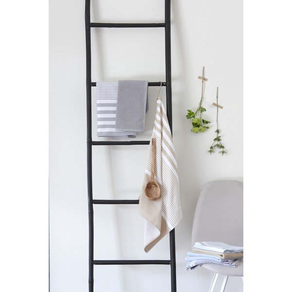 Set 2 șervete de bucătărie cu dungi Walra, 50 x 50 cm, gri -image-2