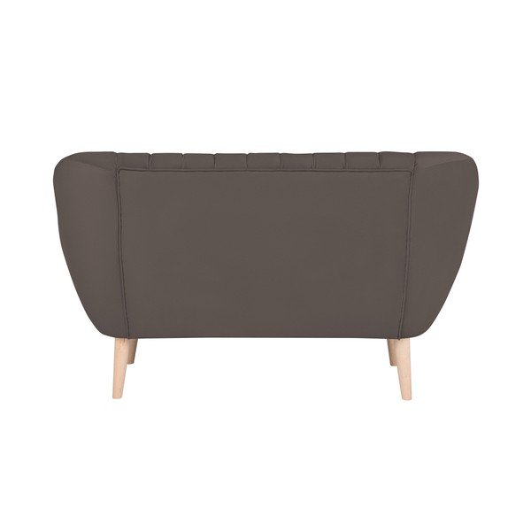 Canapea cu 2 locuri Micadoni Home Vincente, gri antracit-image-2