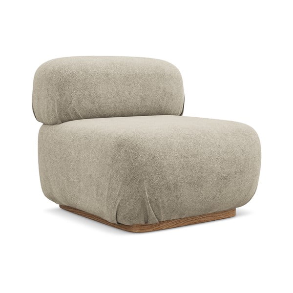 Modul pentru canapea modulară bej cu tapițerie din țesătură bouclé Ailani – Makamii-image-2