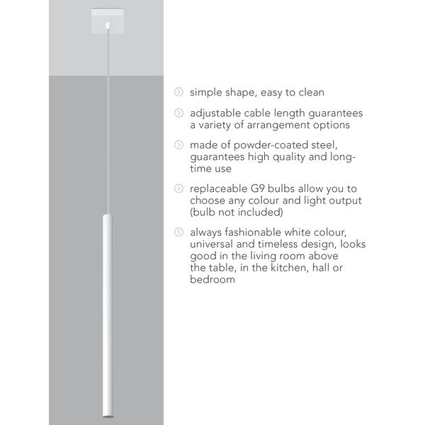 Lustră Sollux Fideus Single, alb-image-4