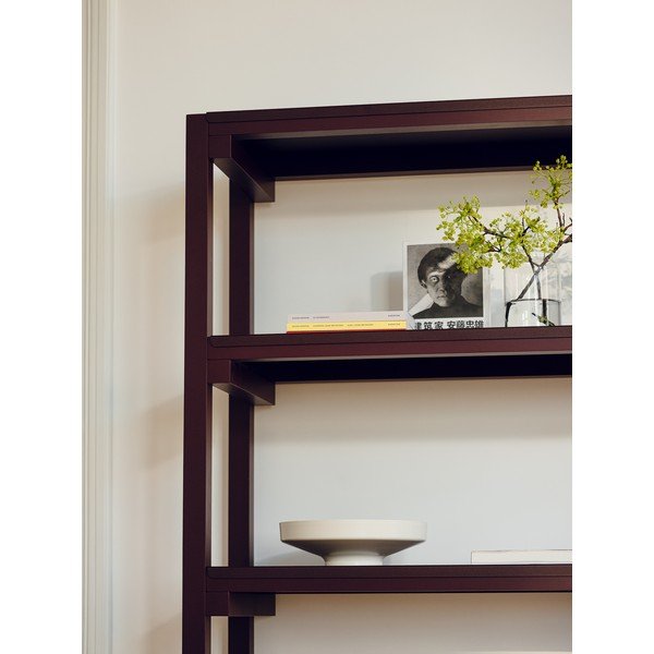Etajeră burgundy din lemn de fag 184x180x37 cm Noru – noo.ma-image-1