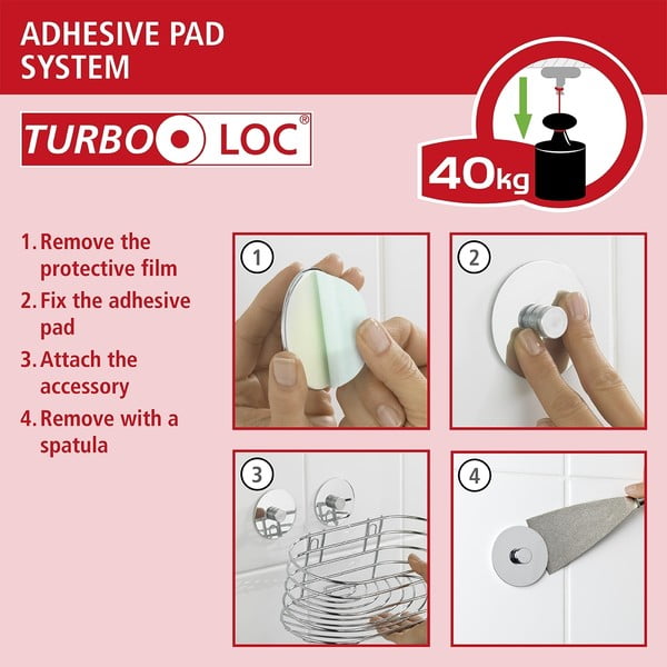 Cuier de perete pentru bucătărie Wenko Turbo-Loc®, lățime 60 cm-image-4