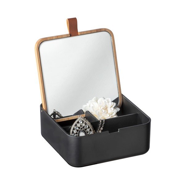 Organizator cu oglindă Wenko Bovisa, negru-image-2