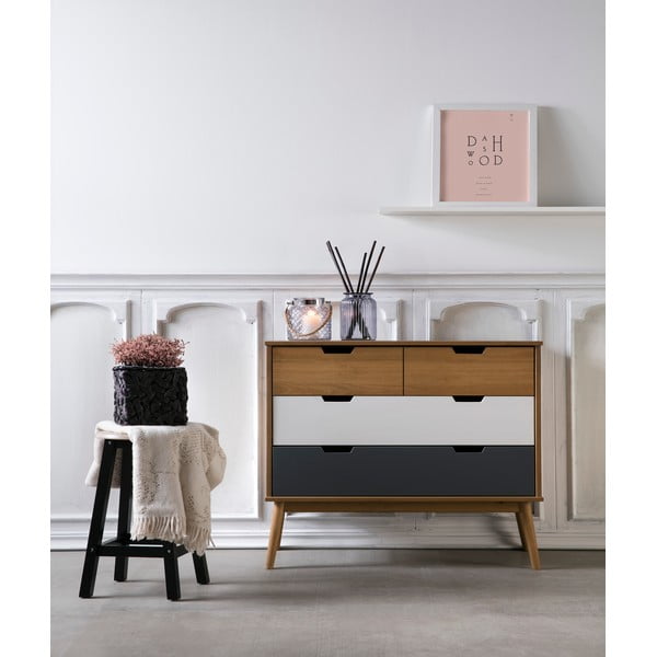 Comodă din lemn de pin Marckeric Cusco, 100 x 82 cm-image-1