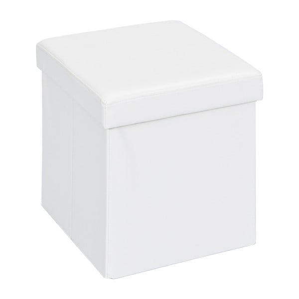 Taburete cu spațiu de depozitare 13Casa Fold, alb