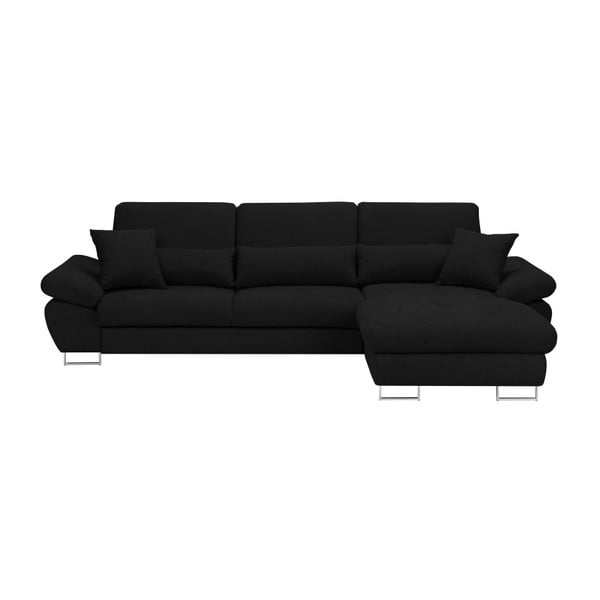 Canapea extensibilă Windsor & Co Sofas Pi, negru, partea dreaptă