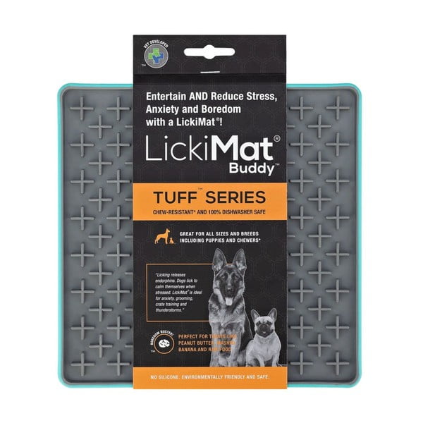 Covoraș de lins pentru animale de companie Buddy Tuff Turquoise – LickiMat