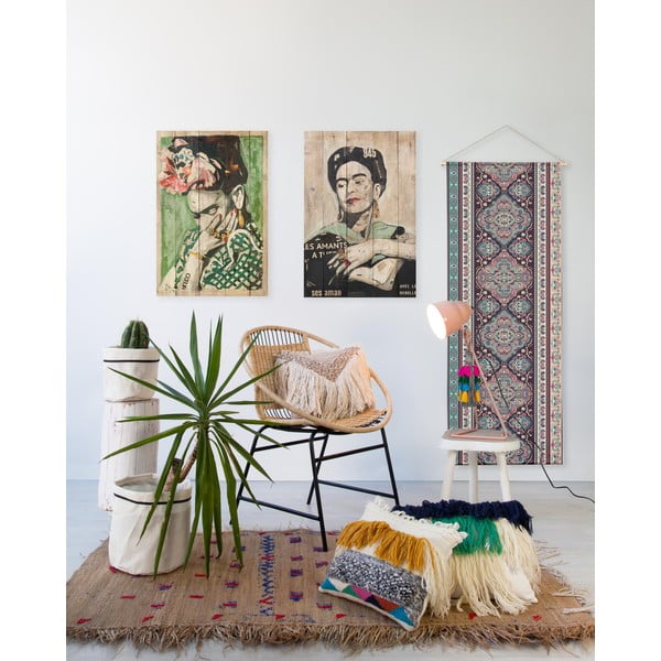 Semn din lemn 40x60 cm Frida Les Amants – Madre Selva-image-1