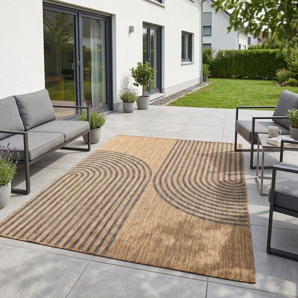 Covor pentru exterior și interior negru/maro 200x290 cm Mira 1453 – Ayyildiz Carpets-image-1
