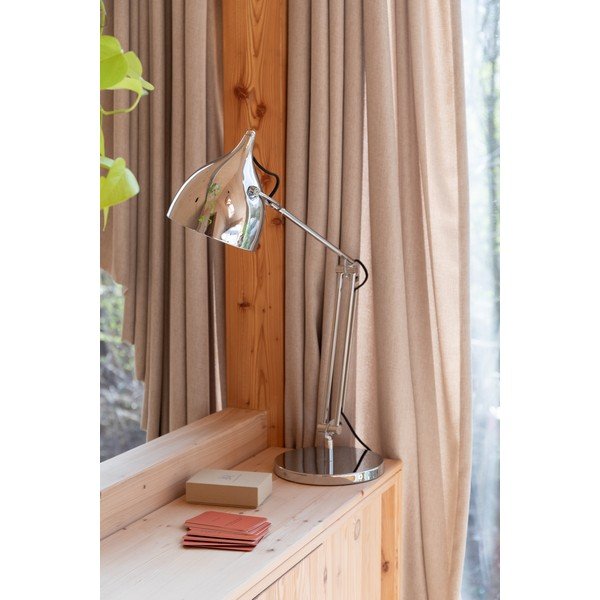 Veioză argintie cu structură flexibilă din metal cu abajur din metal (înălțime 37 cm) Reader – Zuiver-image-3