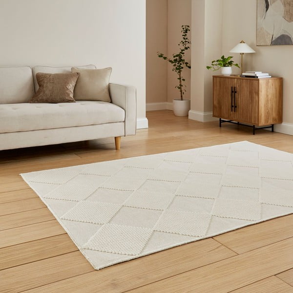 Covor crem lavabil 160x230 cm Lyna Cream – Think Rugs-image-2