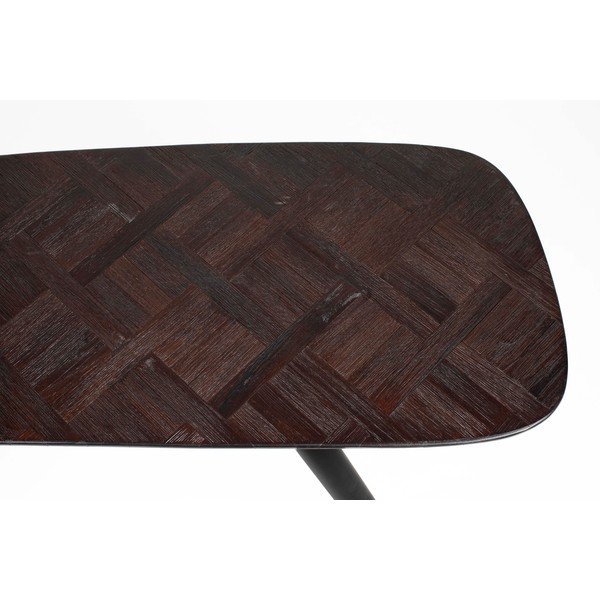 Masă consolă neagră din lemn de tec 37x118 cm Webster – White Label-image-4