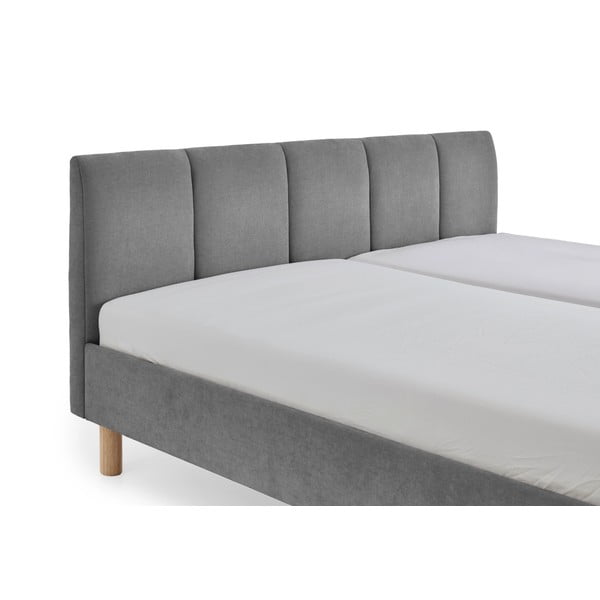 Pat matrimonial gri tapițat fără somieră 180x200 cm Joker – Meise Möbel-image-4