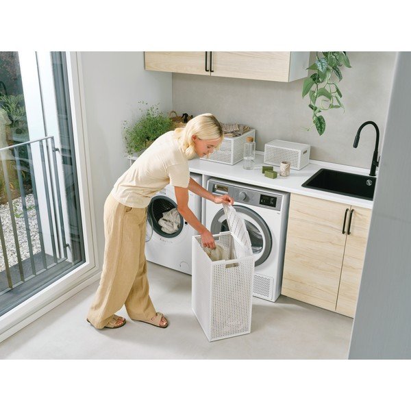 Coș de rufe crem din plastic reciclat 60 l Kaya – Curver-image-1