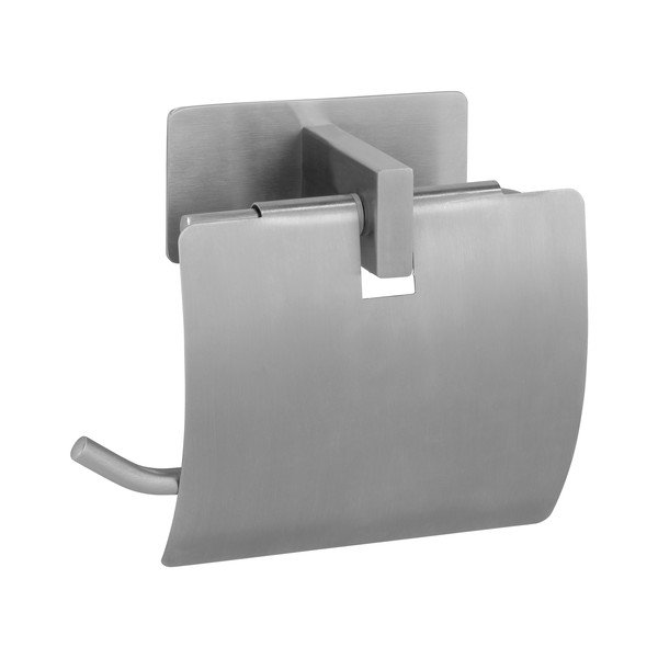 Suport pentru hârtie igienică argintiu mat autoadeziv din oțel inoxidabil Genova – Wenko-image-2