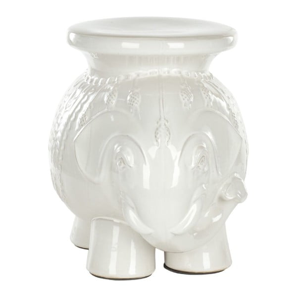 Măsuță din ceramică adecvată pentru exterior Safavieh Capri, alb-image-1