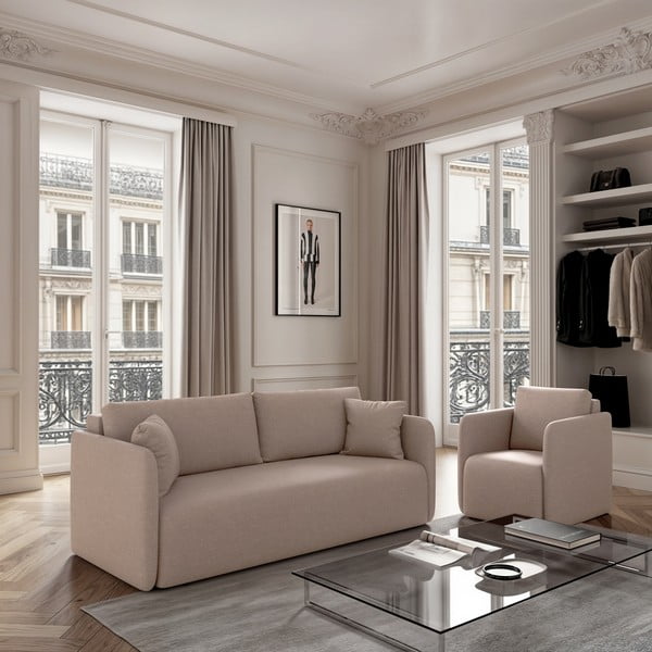 Canapea bej extensibilă 220 cm Chaum – Rodier-image-1