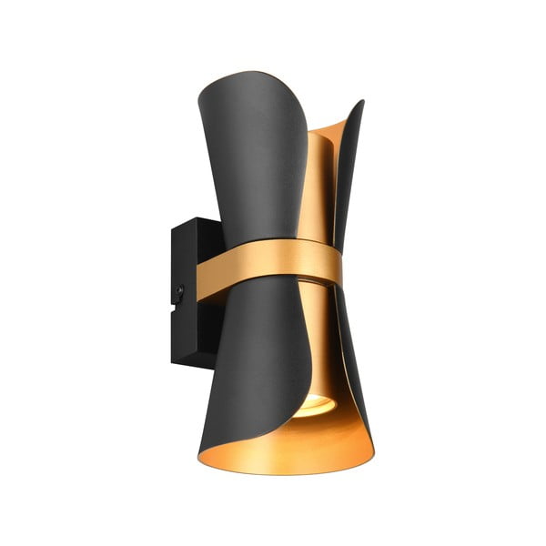 Aplică de perete neagră/în culoarea bronz Coat – Trio-image-3