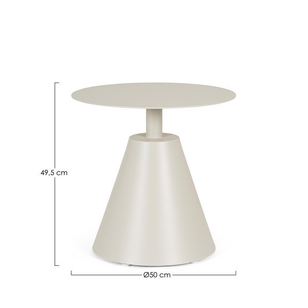Măsuță de grădină rotundă din aluminiu ø 50 cm Aloha – Bizzotto-image-3