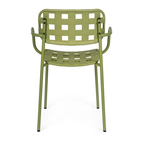 Scaune de grădină verzi 4 buc. din metal Clover   – Bizzotto-image-3