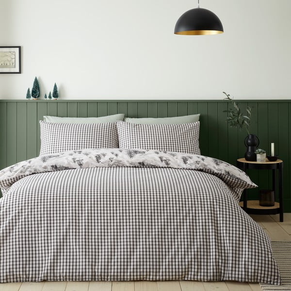 Lenjerie de pat bej din flanelă pentru pat de o persoană 135x200 cm Alpine Vilage – Catherine Lansfield-image-2