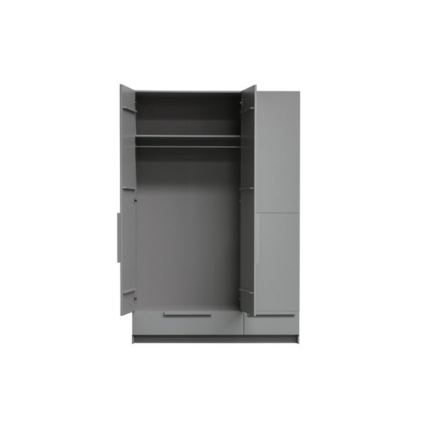 Dulap modular gri din lemn masiv de pin 142x215 cm Pure – WOOOD-image-3