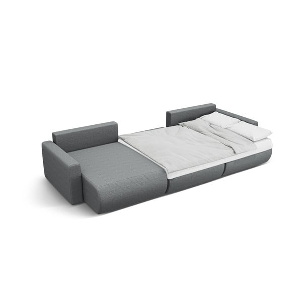 Colțar gri extensibil, cu spațiu de depozitare (în formă de "U") Belfast – Cosmopolitan Design-image-3