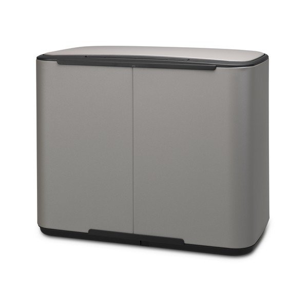 Coș de gunoi gri deschis de reciclat/cu pedală din oțel 34 l Bo – Brabantia-image-3