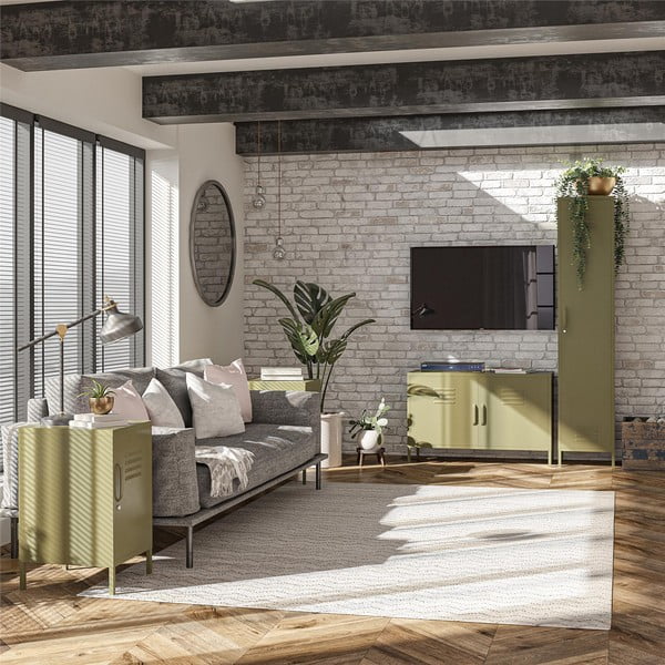 Noptieră kaki din metal Bradford – Støraa-image-1