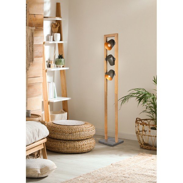 Lampadar în culoare naturală cu abajur din metal (înălțime 150 cm) Bell – Trio-image-1