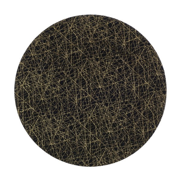 Farfurie din plastic InArt Golden, ⌀ 33 cm, negru