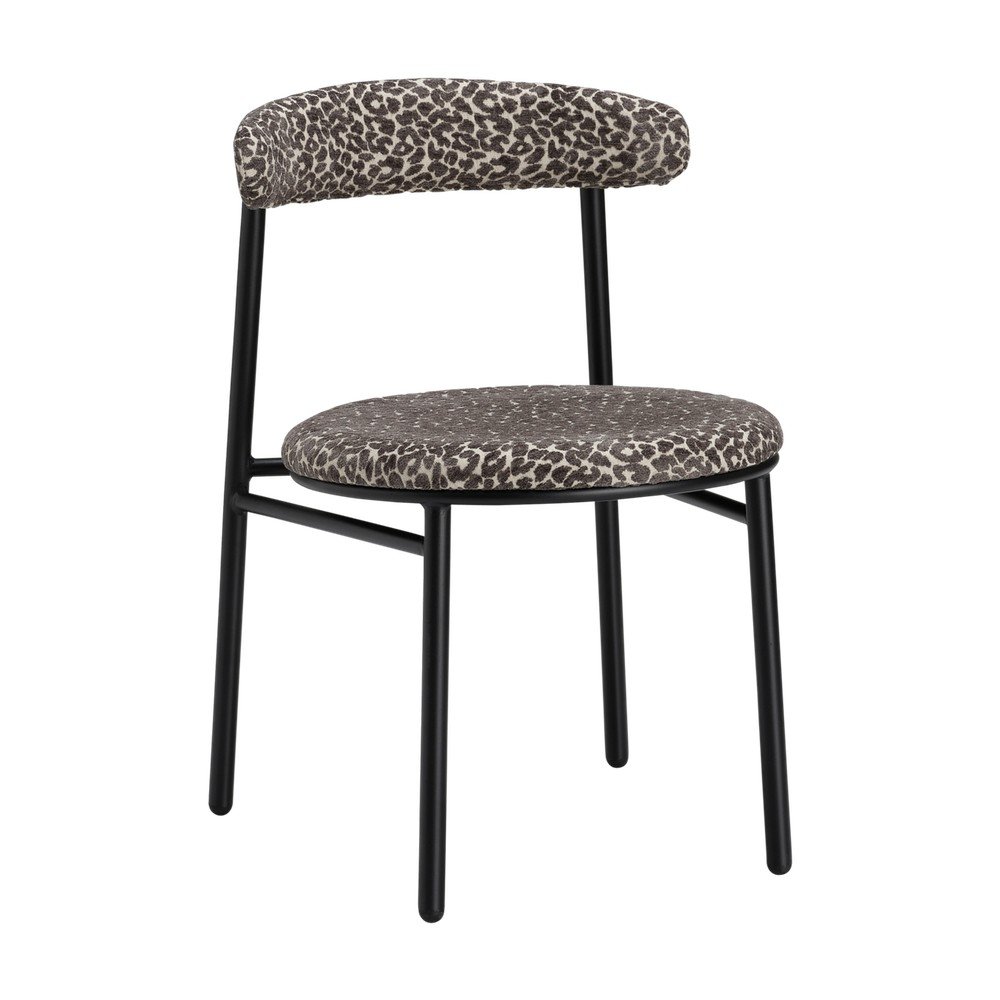 Scaune de dining gri 2 buc. din metal Leo – Ellos Home