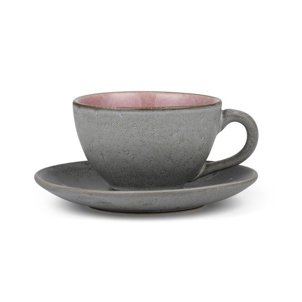 Ceașcă roz/gri pentru cappuccino din ceramică 240 ml Gastro Grey/Light Pink – Bitz-image-1