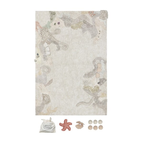 Covor de joacă pentru copii bej din bumbac 140x200 cm Seabed – Lorena Canals-image-3